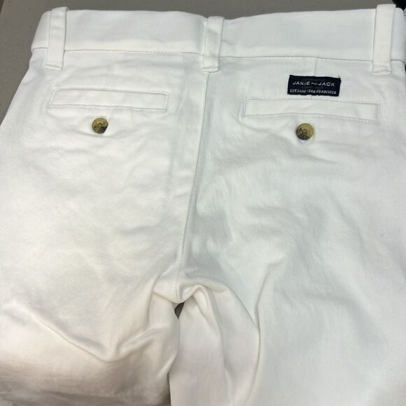 Janie and Jack 100048190 Boy Stretch Twill Pant Adjustable waist NWT White 4 - Picture 8 of 9